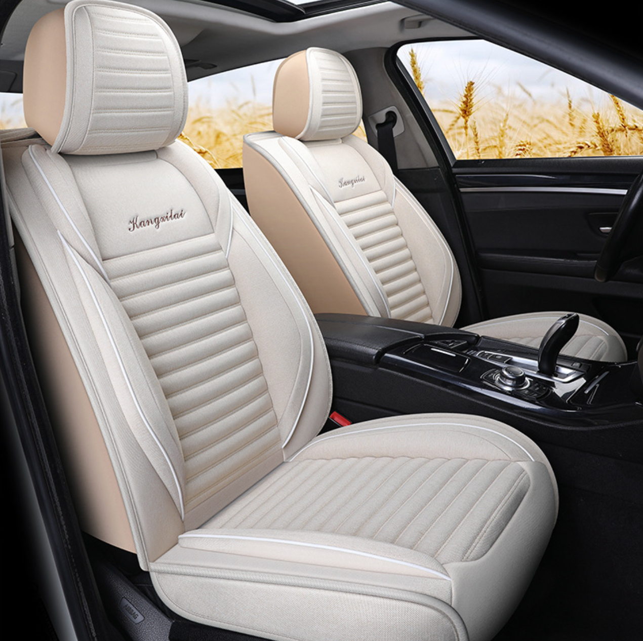 PLUSULTRA® Universal Car Seat Cover, Breathable and Waterproof Faux Leather Automotive Seat Covers for Cars SUV Sedan