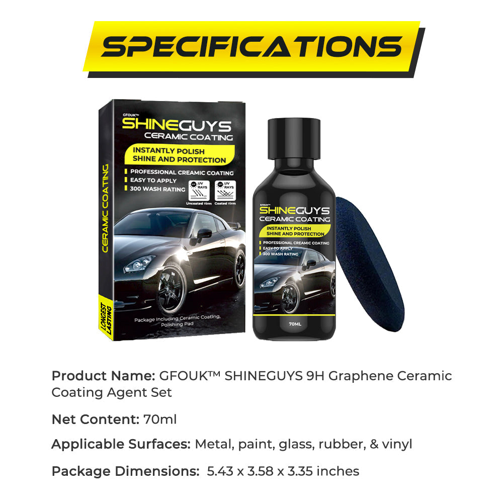 PLUSULTRA® SHINEGUYS 9H Graphene Ceramic Coating Agent Set