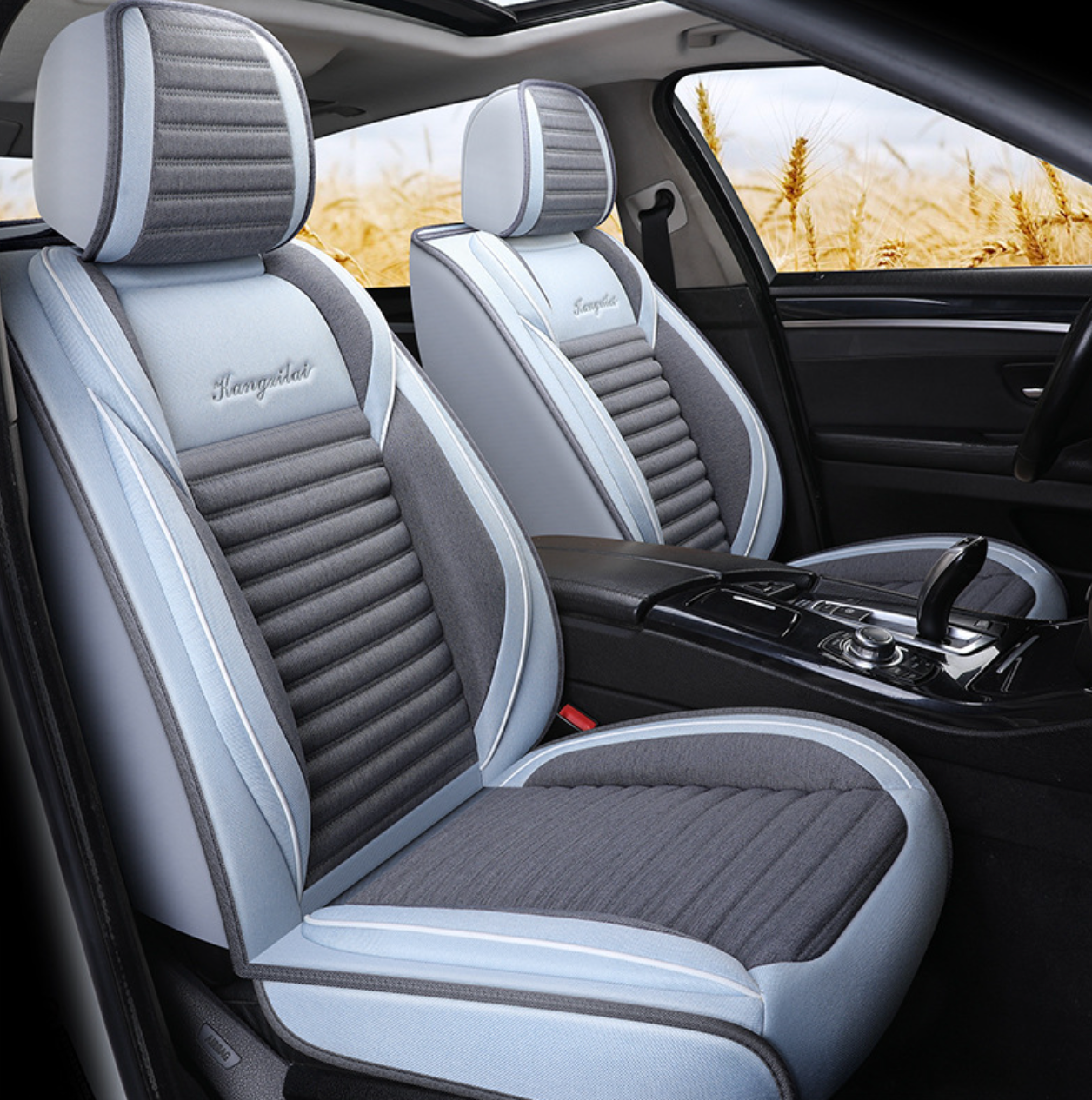 PLUSULTRA® Universal Car Seat Cover, Breathable and Waterproof Faux Leather Automotive Seat Covers for Cars SUV Sedan
