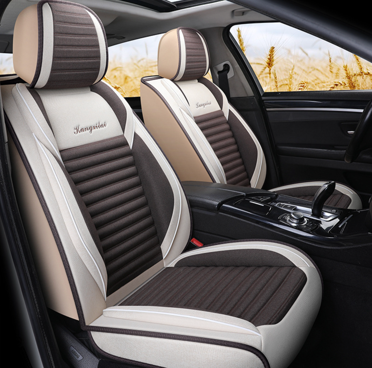 PLUSULTRA® Universal Car Seat Cover, Breathable and Waterproof Faux Leather Automotive Seat Covers for Cars SUV Sedan