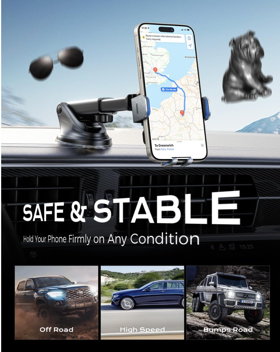 PLUSULTRA® 15W Fast Charging Auto Clamping Car Charger Phone Mount