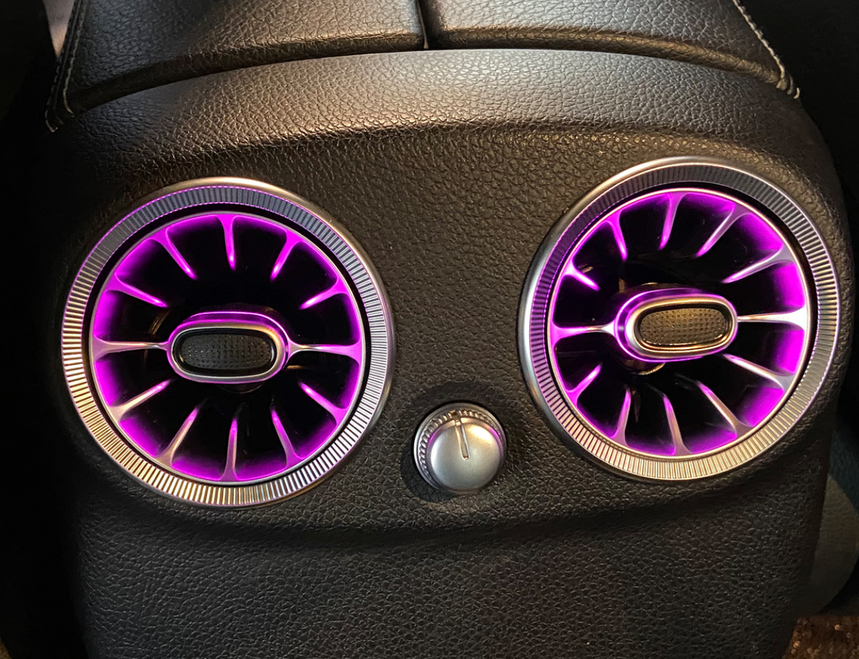 PLUSULTRA® Turbine Air Vent,Interior Ambient Light 64 Color for Mercedes Benz C Class W205 (7PCS)